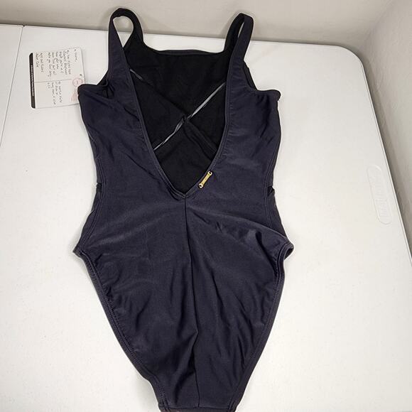 Anne Cole Collection One Piece Swimsuit Black with Mesh Size 6 NWT - Picture 5 of 14